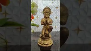Brass Lord Hanuman statue&mdash;a symbol of power and devotion for your sacred space #short