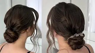 Textured low bun