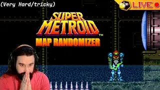 Trying A HARDER Rando Difficulty / Super Metroid Map Rando Very Hard/Tricky