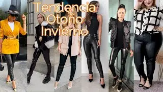 Como combinar un pantal&oacute;n de cuero moda y tendencia 2024/looks modernos con pantalones de vinil