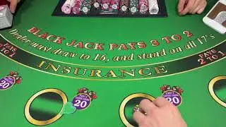 BLACKJACK FANTASTIC STRATEGY LEADS TO AMAZING PROFIT!!! #bigwin $$$