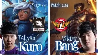 ROX Kuro vs SKT Bang - TALIYAH vs VIKTOR Mid - Patch 6.14 KR Ranked | League of Legends
