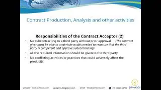 #18 SIPHACOS Basic Principles of GMP Contract Production, Analysis and other activities