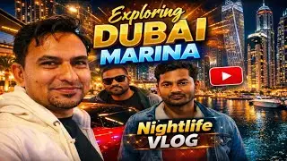 Dubai Marina Beach 🌊 | Night View, Walk & Full Vlog 🇦🇪 | The Web World96