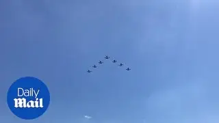 Royal Air Force gets rehearse fly over RAF Cranwell for centenary