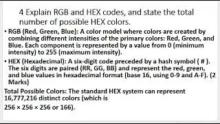RGB & HEX COLOR CODE IN HTML