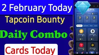 Tapcoin Daily Bounty Today 2 February | Tap Coin Daily Combo Cards Today 2 February