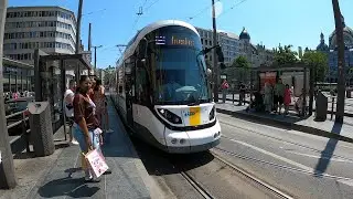 Tram 24 (CAF) arrives at Central Station, Antwerp