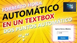 Textbox Excel con FORMATO de hora AUTOMÁTICA