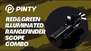 Pinty Rifle Scope 3-9x32 RG Illuminated Rangefinder Scope Combo for Airsoft Pistols Pellet Guns
