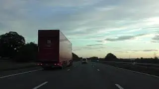 Driving On The M5 Motorway From Taunton Deane Services To M5 Motorway J31 Plymouth A38, England
