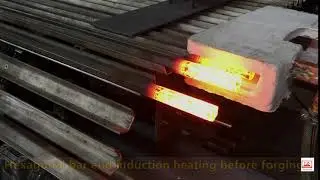 120KW induction heating machine for bar end heating before forging