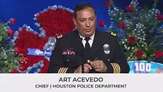 Chief Art Acevedo gives touching speech at Officer Jason Knox's funeral