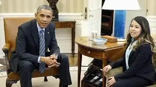 US Ebola-free nurse meets the President