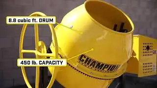 Champion 8.8 cu. ft. 79 cc Heavy-Duty Concrete Mixer with 450 lb. Capacity (Model 201495)