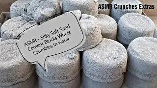 ASMR - New Super Silky Soft Sand Cement blocks whole crumbles in water & Pasteplay