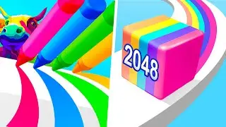 Crayon Rush 3D vs Jelly Run - 123456789 Max Level Gameplay (Part 1)