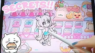 I found THESE CUTE hidden SECRETS in this aesthetic game 😭✨ (Angela World) | Little Rainbow Shop 