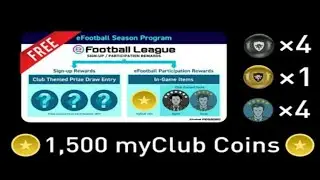 How To Get 1500 MY CLUB Coins Free & How To Register in eFootball  League Season Program | pes 2020|