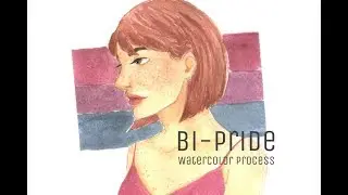 (watercolour process) bi-pride