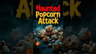 Haunted Popcorn Attack 🍿👻  #funnyghost #absurdhorror #ghost #absurdcontent