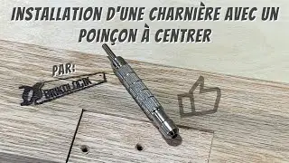 #SHORTS Installation d'une charni&egrave;re avec un poin&ccedil;on &agrave; centrer par: BRIKOLOGIK.