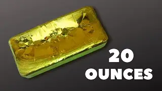 🔥 Как плавить золото &mdash; изготовление золотого слитка весом 20 унций