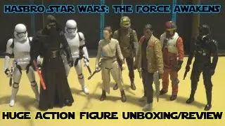 Hasbro Star Wars The Force Awakens Wave 1 HUGE HD Figure Unboxing/Review