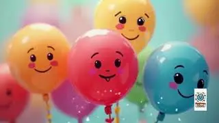 Floating Balloon Song for Kids 🎈 | Fun Learning Nursery Rhyme Animation