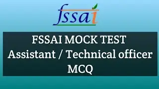 Fssai Mock Test | fssai assistant preparation | Fssai exam preparation 2021| Fssai recruitment 2021