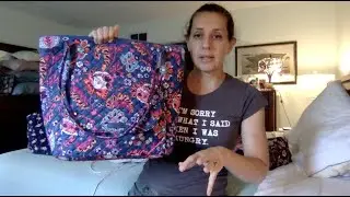 Сумка дня от Vera Bradley: сумка-тоут Carson North South с цветочным принтом &laquo;Драконий фрукт&raquo; в с...