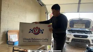 Unbox & Install CSF High Performance Single Row Aluminum Radiator Black For Subaru 2008-2021 WRX