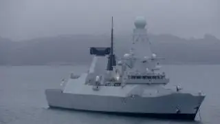 HMS Daring D32 Videoed From MV Armorique, Plymouth, England 1st May 2016
