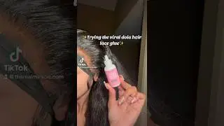 Trying the viral dola hair lace glue #wiginstall #solareclipse #wigreview #review is #music