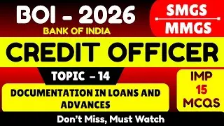 Documentation in Loans and Advances | Bank of India Credit Officer 2026 | BOI Credit Officer MCQ PDF