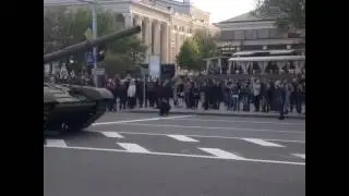 Donetsk parade rehearsals with Russian military branded vehicles #2