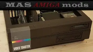 Commodore Amiga 2000 Computer Case Mod Spray Painted Metallic Black - Black Night VT
