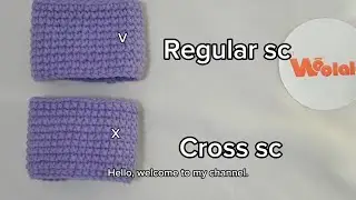 Cross Single Crochet vs Regular Single Crochet| How to crochet? X stitch vs V stitch| Crochet tips