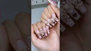 gingerbread nails 🤎🩷 #gelnails #nailtutorial #cutenails #nailart #christmas #셀프네일