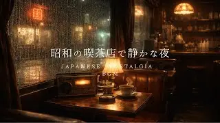 昭和の喫茶店で静かな夜 ☕️🌧️｜Japanese Nostalgia Rainy Night BGM｜作業・読書・睡眠用