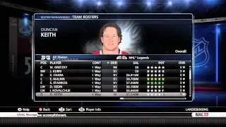 NHL 13 Legend Team Roster