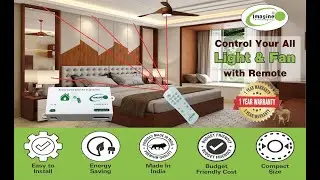 imagine technologies Remote Control Switch For 4 Light 1 Fan Speed Control.Demo