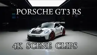Porsche 911 GT3 RS Scene Pack 🏎️🔥 | 4K Cinematic Car Clips for Video Editing 🎬
