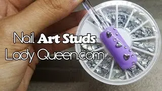 Nail art silver stud wheel demo | Lady queen.com