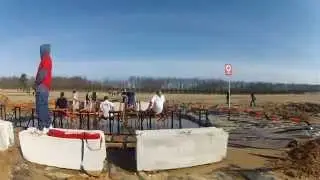 Tough Mudder Poconoes 2014 6th Obstacle Pole Vault