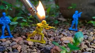 Toy Plastic Soldier Melting 🔥🔥🔥 | Satisfying | Fire! Fire! #79