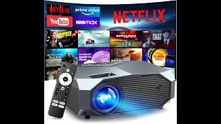 Smart Projector with WiFi 6 and Bluetooth 5.3, 4K Outdoor Movie Projector