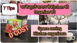 7 Brilliant (zero cost) space & money saving kitchen organization idea's// kitchen hacks//zero cost