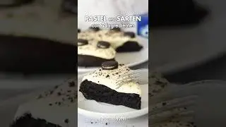 PASTEL de OREO en Sart&eacute;n con 2 Ingredientes 💙 #postresfaciles #recetas #postressinhorno