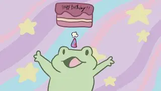 Frog Happy birthday